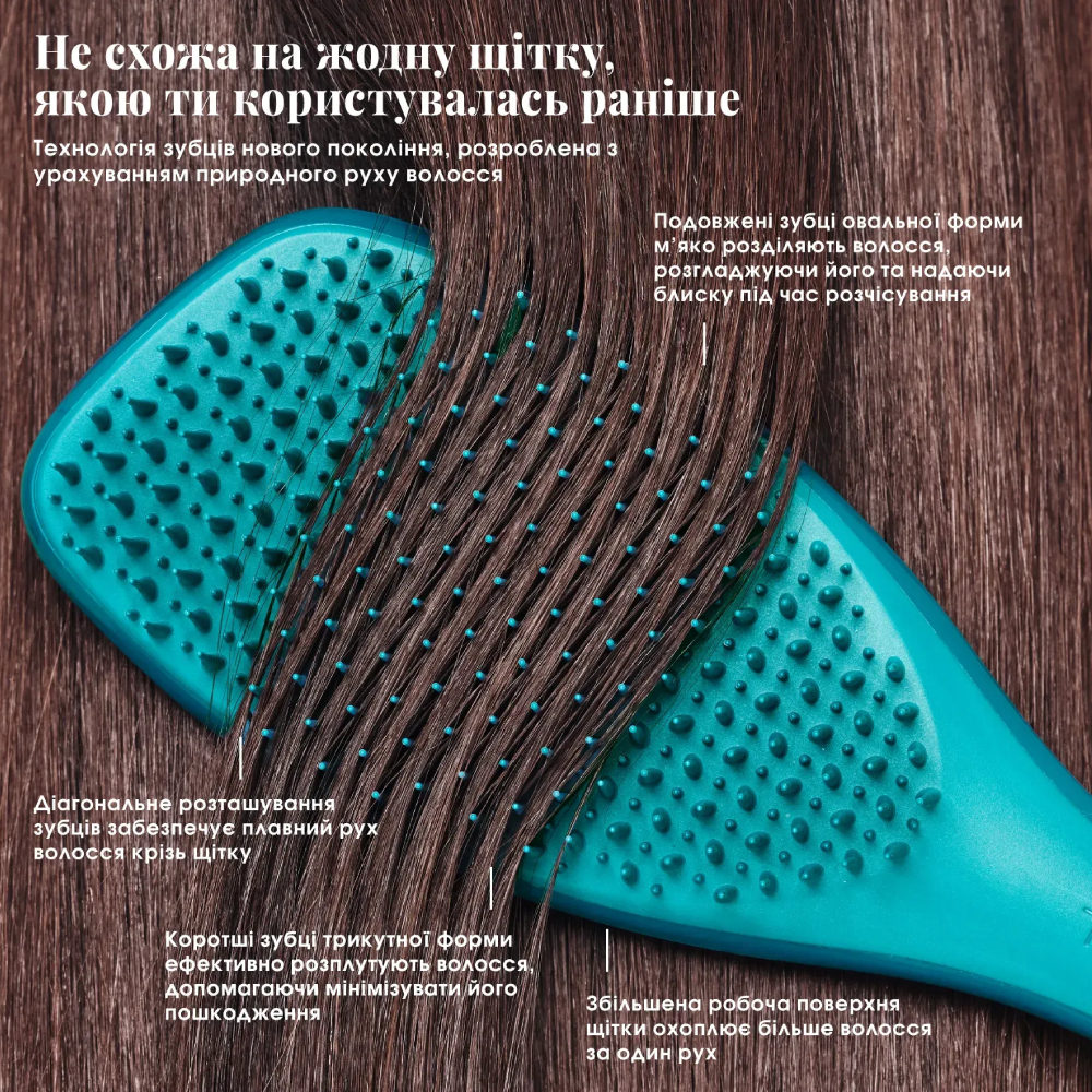 TANGLE TEEZER The Complete Carebrush Fine Radiant Teal - Щітка для волосся - фото №8 TANGLE TEEZER The Complete Carebrush Fine Radiant Teal - Щітка для волосся - фото №8